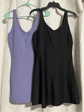 Old Navy Slip Mini Dresses in Black and Lavender